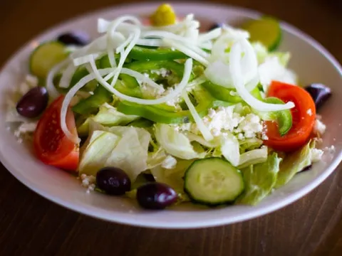 Fresh Greek salad at Spiro's Pizza & Pasta in Shoreline WA