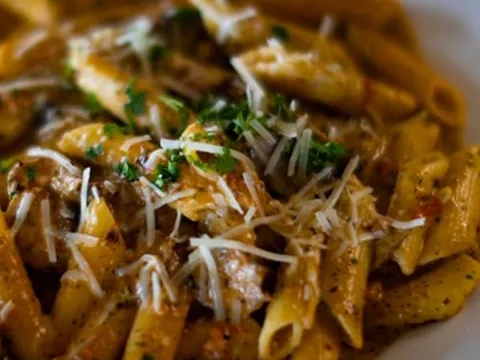 Penne pasta with parmesan at Spiro's Pizza & Pasta in Shoreline WA